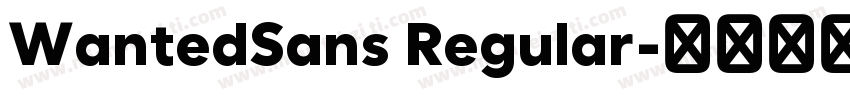 WantedSans Regular字体转换